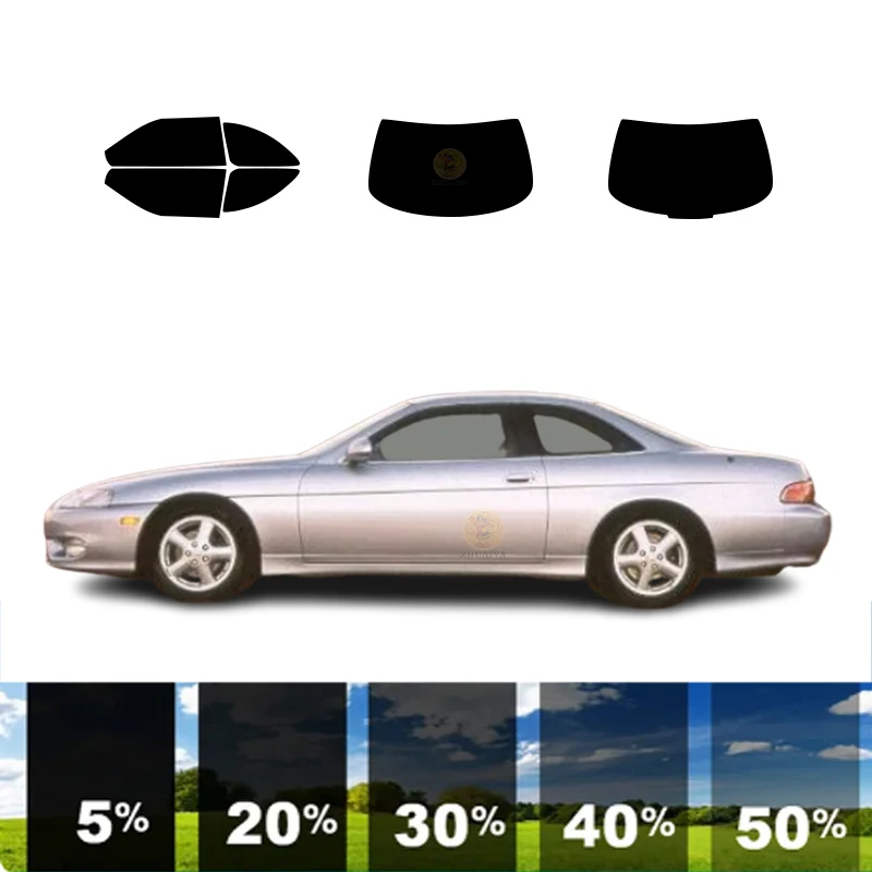 precut Removable Window Tint Film For Car 100% UVR 5%-35%VLT Heat Insulation Carbon ﻿For LEXUS SC 2 DR COUPE 1992-2000