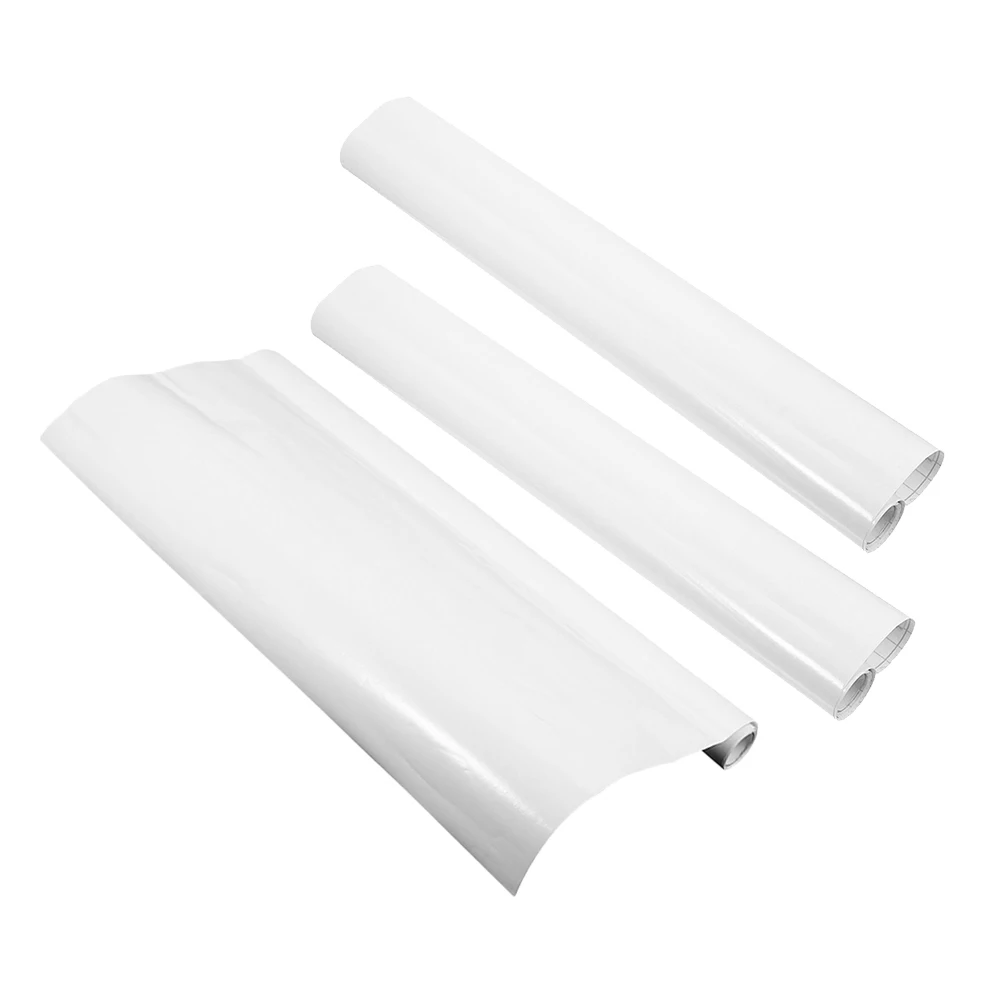 3pcs Children's Wall Stickers 45x100cm White Dry Erase Sheets Reusable Soft Whiteboard Menu Drawing Board