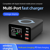 100W Multiport USB Charger PD Type C Fast Charging US Plug Wall Charger USB Hub Adapter 4 Ports USB Quick Mobile Phone Charger