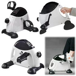 Mini Exercise Bike Arm and Leg Trainer Adjustable Foot Pedal Exercise Machine LCD Display Portable Pedal Trainer for Home Office