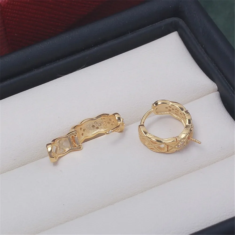 

S925 Sterling Silver Pearl Earring Settings DIY Jewelry Making Supplies Blank Earring Posts for Handcrafted Accessories No Pearl