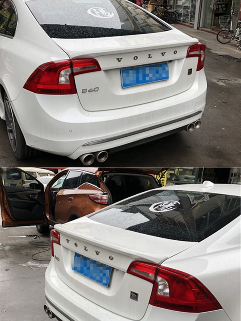 Pour Volvo S60 becquet ABS matériel voiture aile arrière apprêt couleur aileron arrière pour Volvo S60 s60l S60L becquet 2012-2017