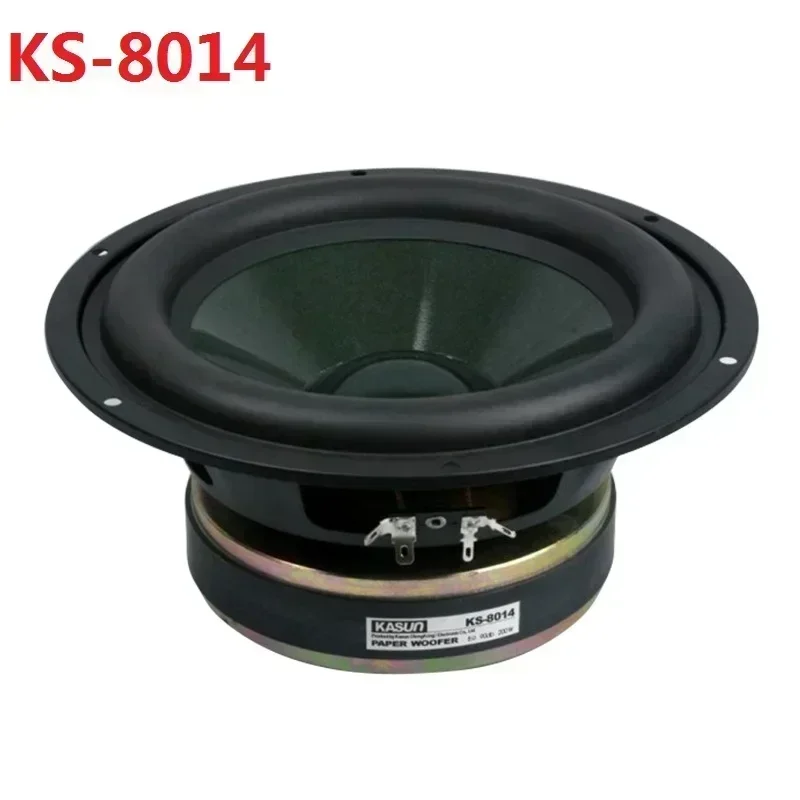 1 Pieces KASUN DL-890S/KS-8014 8\'\' Hi-Fi Home Audio DIY Subwoofer Speaker Driver Deep Bass Suspension 8ohm/300W Fs=28Hz OD=218mm