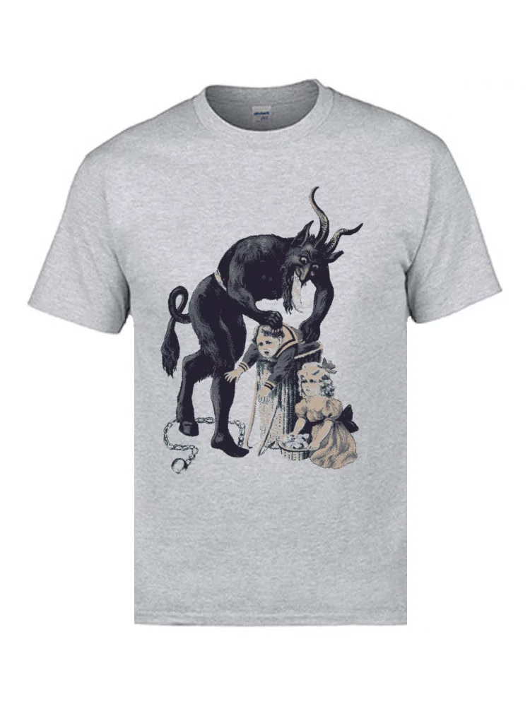 

Christmas Demon Monster Krampus Catch Child T Shirt. High Quality Cotton, Breathable Top, Loose Casual T-shirt Sizes S-3XL