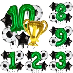 32inch Number Balloon Helium Foil Football Digit Globos Child Kids Gift Happy Birthday Boy Party Supplies Baby Shower Decoration