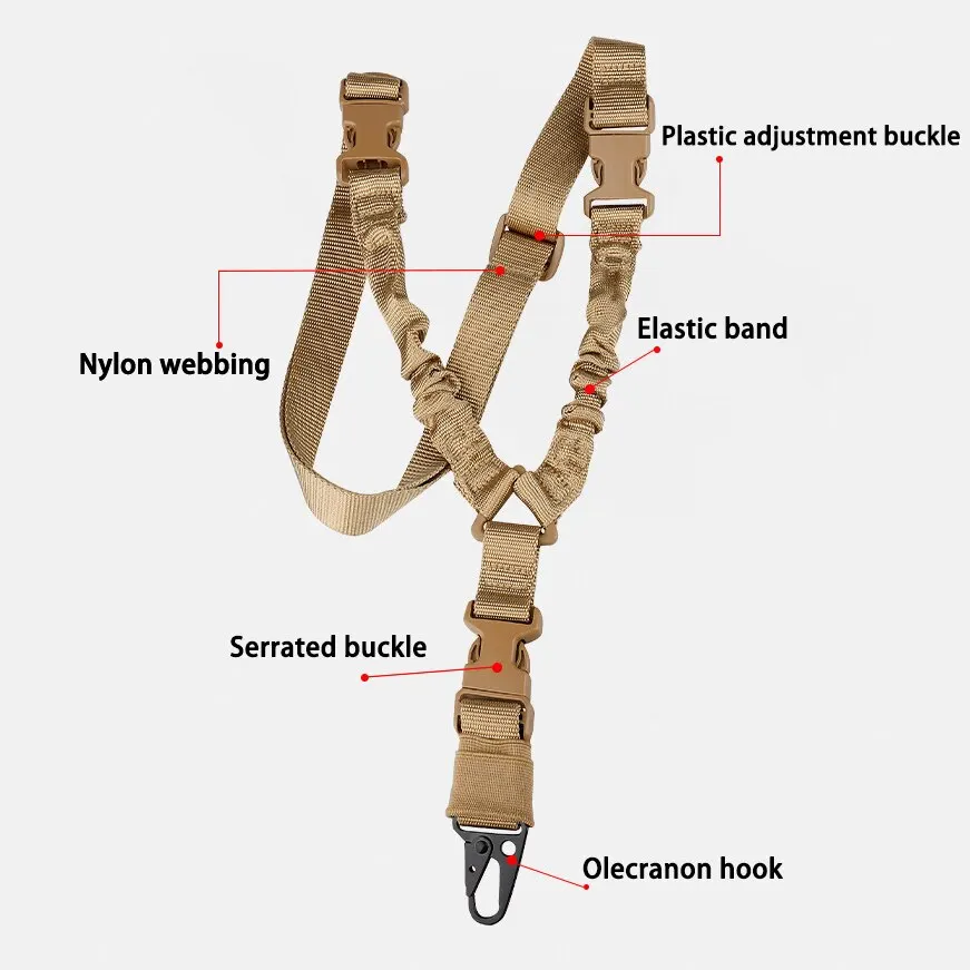 1pc Outdoor Single Point Tactical Harness CS Tactical Gun Rope Diagonal Safety Rope Tactical Camouflage Belt For Men and Women