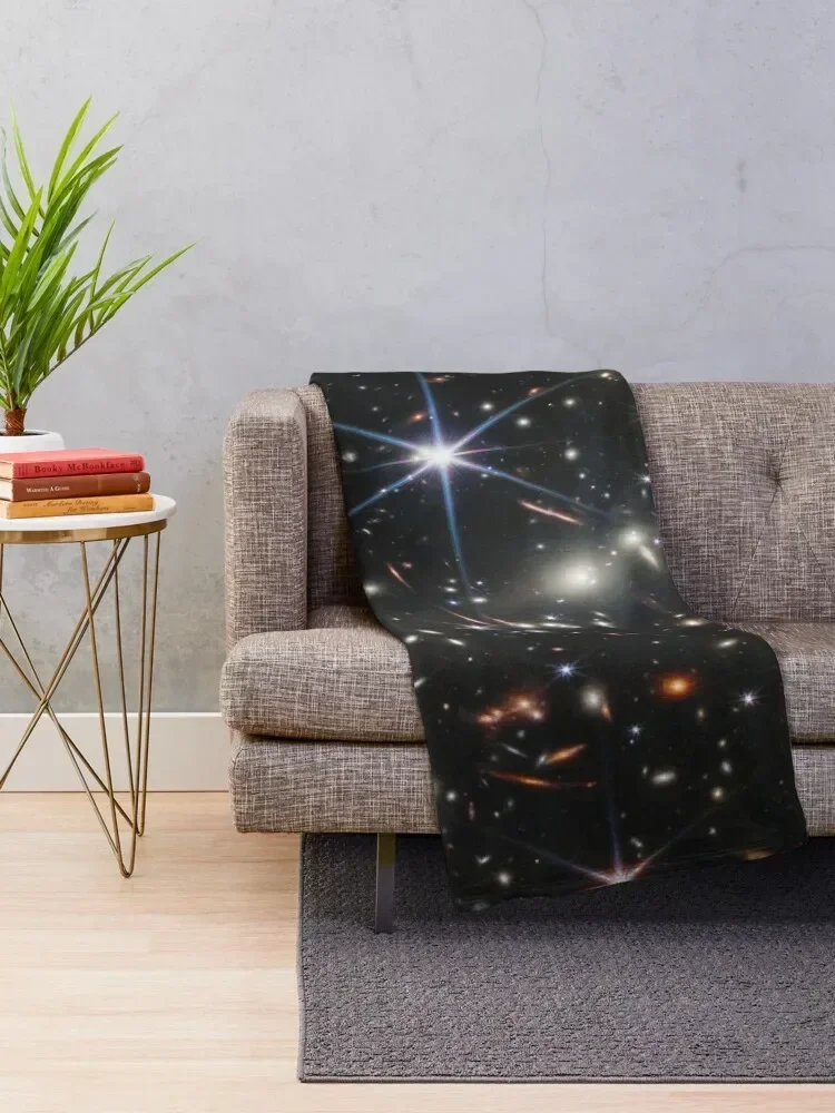 James Webb Space Telescope Earliest Galaxies Deep Field Throw Blanket Decorative Sofa Bed bed plaid Soft Beds Blankets