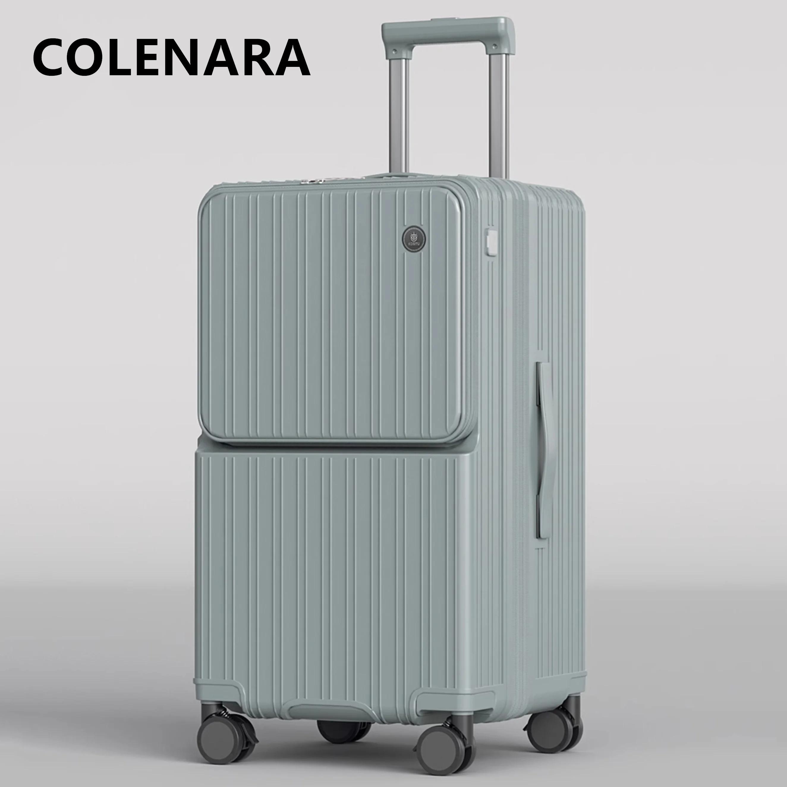

COLENARA 20"22"24"26"28"30Inch USB Charging Suitcase Front Opening Laptop Boarding Case Large Capacity Trolley Case Luggage