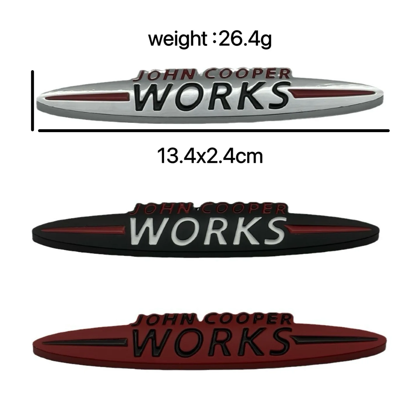 Suitable for Bmw Mini Modification Jcw Works 3D Stereo Car Logo Mini Cooper Metal Car Sticker