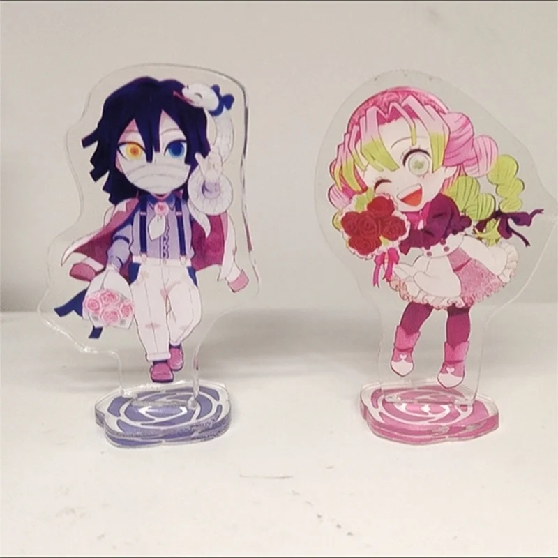

Demon Slayer Acrylic Ornaments Kanroji Mitsuri Iguro Obanai Anime Figures Car Desk Decoration Models Children Toy Birthday Gifts