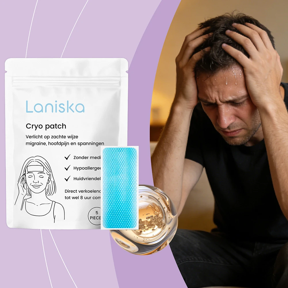 Cryo Patch Relieves Migraines Headaches Cooling Patch For Hot Weather Gentle On Skin Long Lasting Effect For Hot Summer Heat