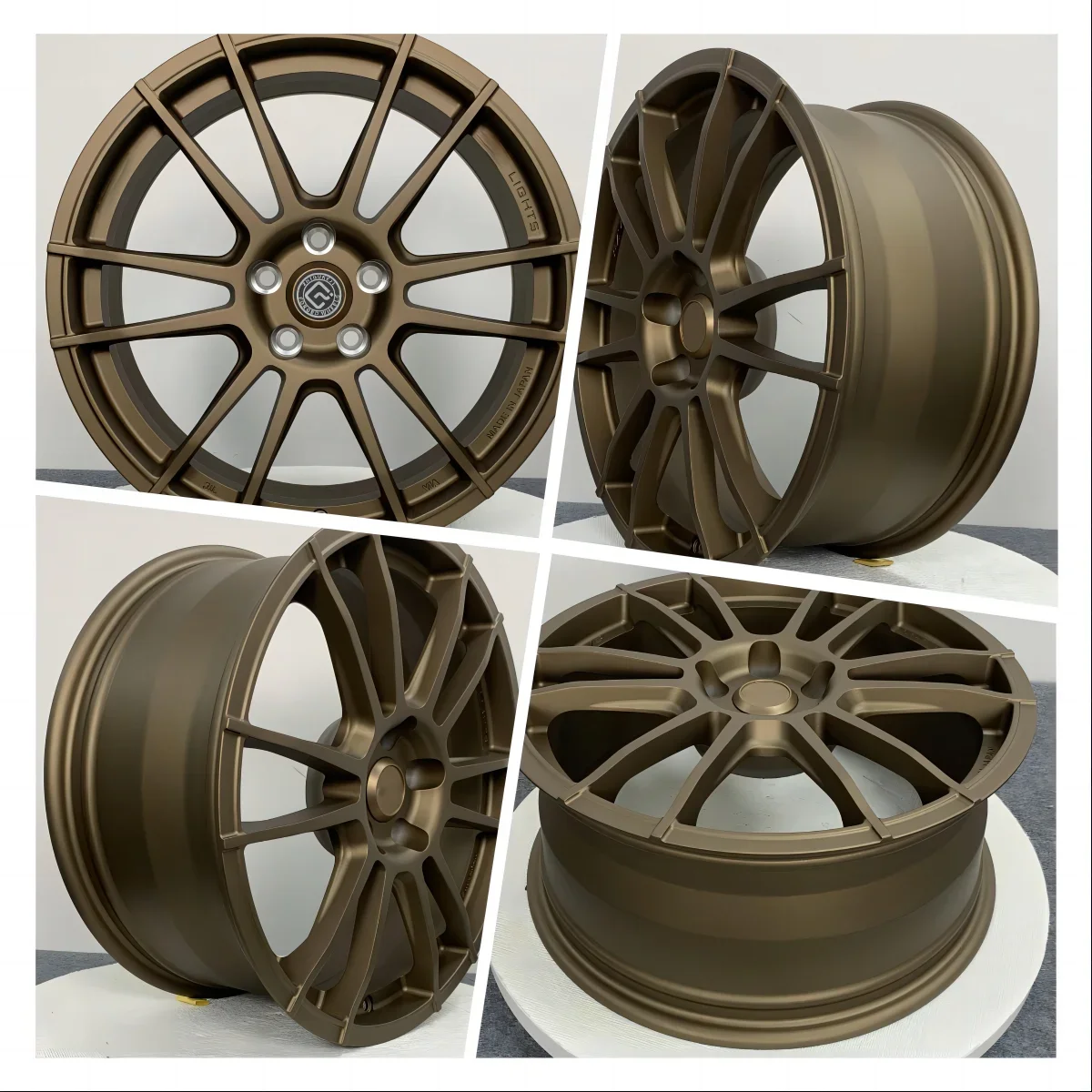 Customizable 18-24 Inch Gold Chrome Forged Wheel Rims New Condition Polished Finish 100mm PCD 50mm or 40mm ET