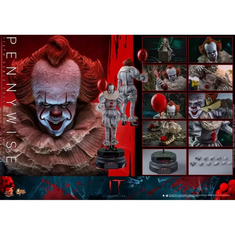 In Stock HotToys MMS555 Clown 2 Pennywise It：Chapter Two 1/6 Animation Action Figure Toy Gift Model Collection Hobby