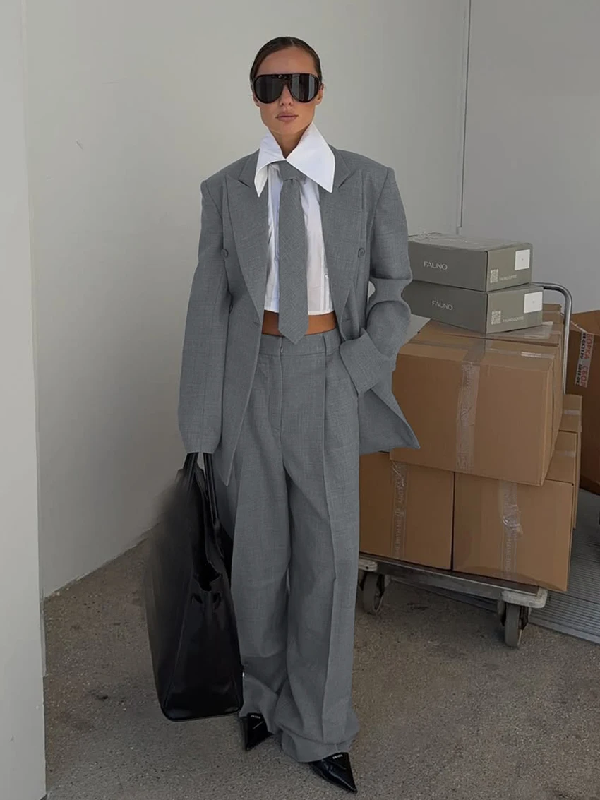 

Marthaqiqi Winter Female Sleepwear Set Long Sleeve Pajamas Sexy Turn-Down Collar Nightgowns Pants Fashion Women Nightwear Suits