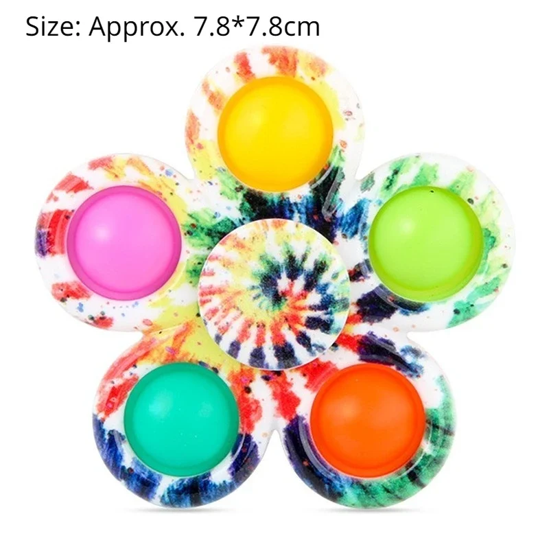 Graffiti Squeeze Spinner Squeeze Sensory Toy Anti Stress Spinning Adult Kids Pops Finger Toys Push Bubble Fidget Toy