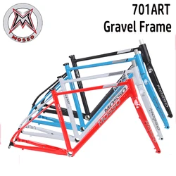 700C MOSSO 701ART GRAVEL Frameset Aluminum Alloy Disc Brake Road Bike Frame Thru Axle 12x142mm Bicycle Parts