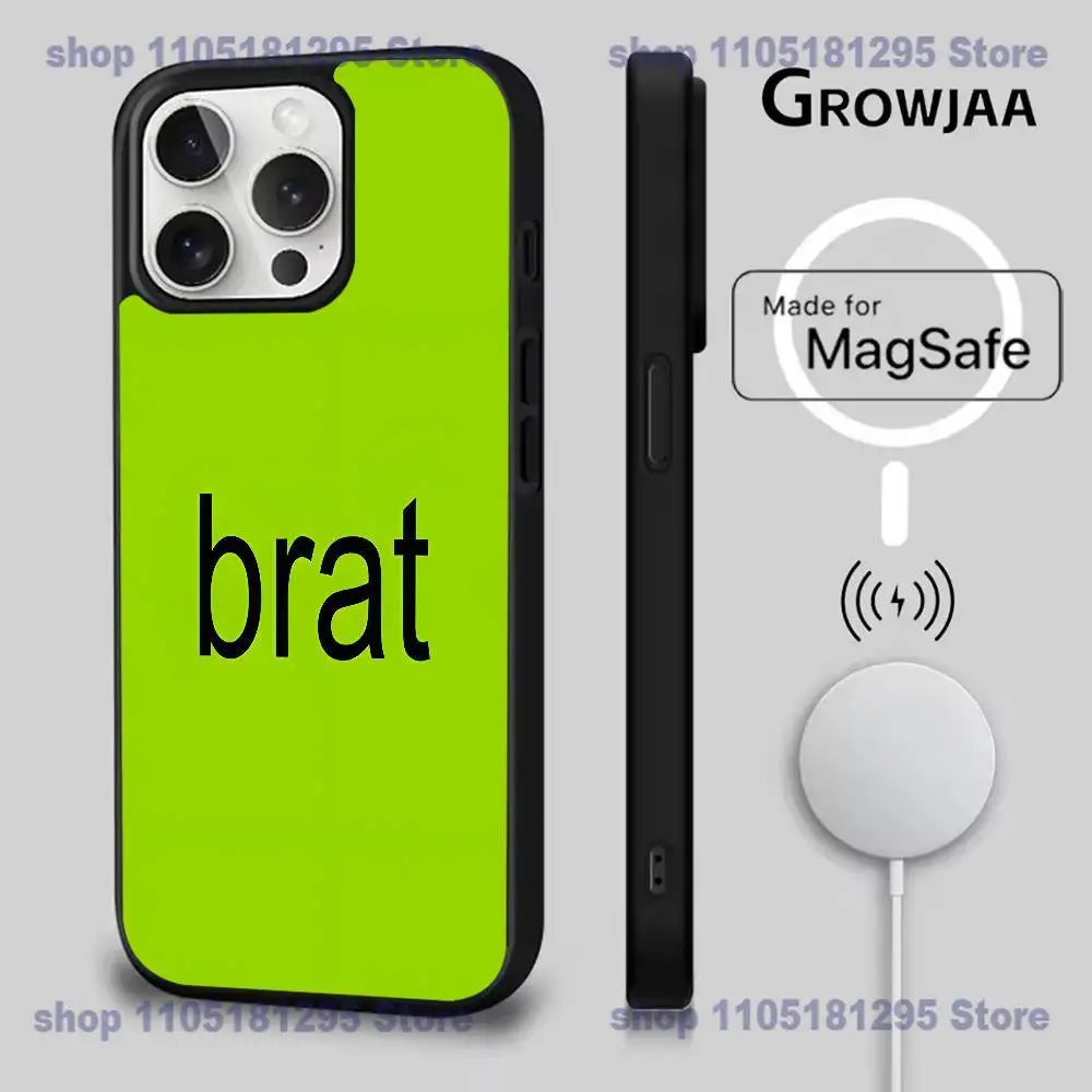 حافظة هاتف Charli XCX Brat لهاتف iPhone 17,16,15,14,13,12,11,Pro,Max,Plus,Mini,SE4,E شحن لاسلكي Magsafe مغناطيسي #4