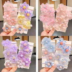 Children cute flowers rubber band hair set baby hair elastic good girl hair cord accessories