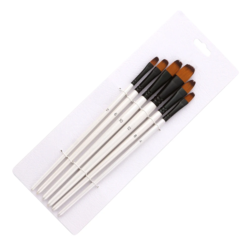 

6 Pcs Painting Brush Suit Brushes for Model Nylon Paintbrush Painters Supplies Artists