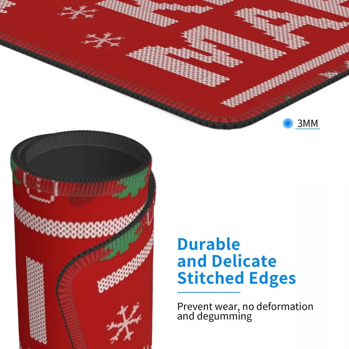 Férias de natal eu não sabe margo mouse pad teclado de computador tapete de mouse para jogos tapete de mesa de escritório