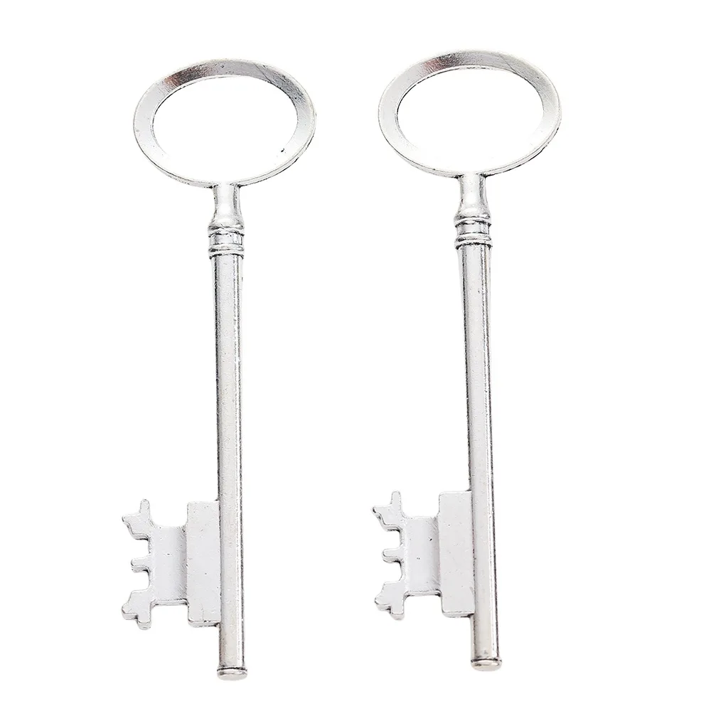 4PCS 79*23MM Große Runde Schlüssel Charms Antike Splitter Bronze Farbe Charm Anhänger Für Armband Schmuck erkenntnisse – Detail 4