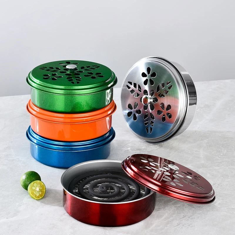 Portable Mosquito Coil Tray Holder Home Insect Repellent Anti-fire Sandalwood Incense Burner Box Anti-Mosquito Supplie