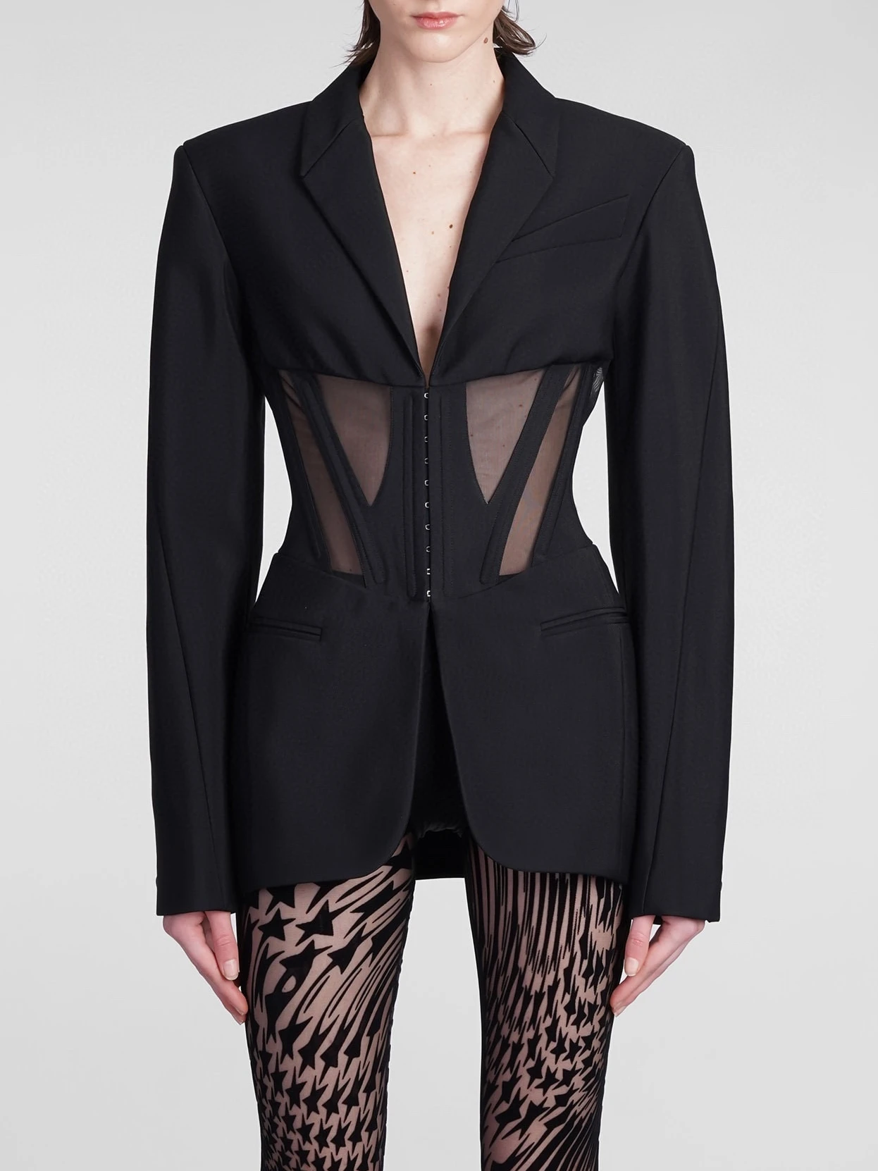 

Сильный волокнистый узор, индивидуальный костюм Jaet, затягивающий талию, подушечка, дизайн, подчеркивающая талия, костюм Ele Busin