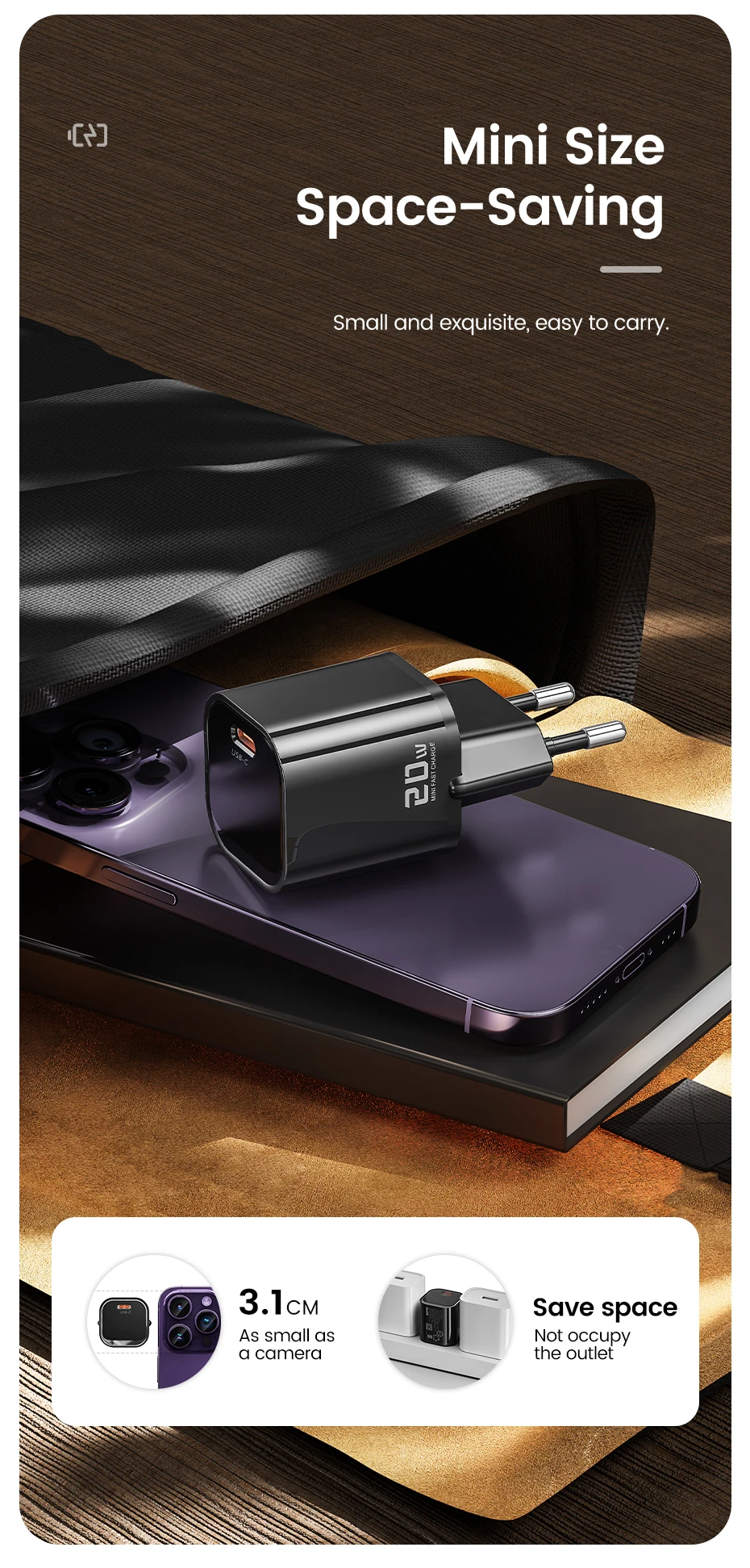 Toocki PD 20W Type C GaN Charger Fast Charging For iPhone 17 16 Pro Max Samsung Xiaomi Mini KR Plug USB-C Charger With 60W Cable
