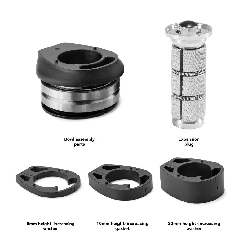 

(AD10) Bike Cable Routing Headset 52mm Inner for Line Bearing Headset for Road Bikes Integrated Handlebar Stem Kit