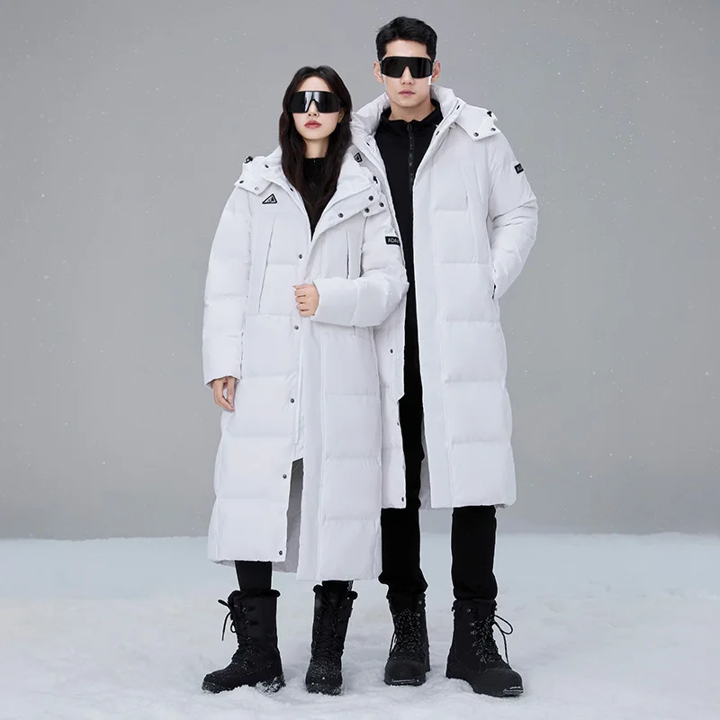 Unisex Fashion Thick Down Jacket White Duck Down Warm Loose Outerwear High Quality Men/Women Winter Leisure Puffer Coat