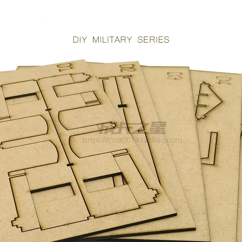 1/ 72 European Supply Station Bus and Train Platform Scene Wooden Assembly Model Decoration Manual Gift