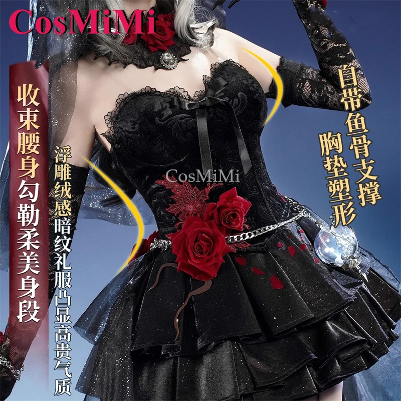 CosMiMi Ada Messmer/Masak Cosplay, kostum V identitas permainan malam abadi gaun elegan pesta karnaval pakaian bermain peran