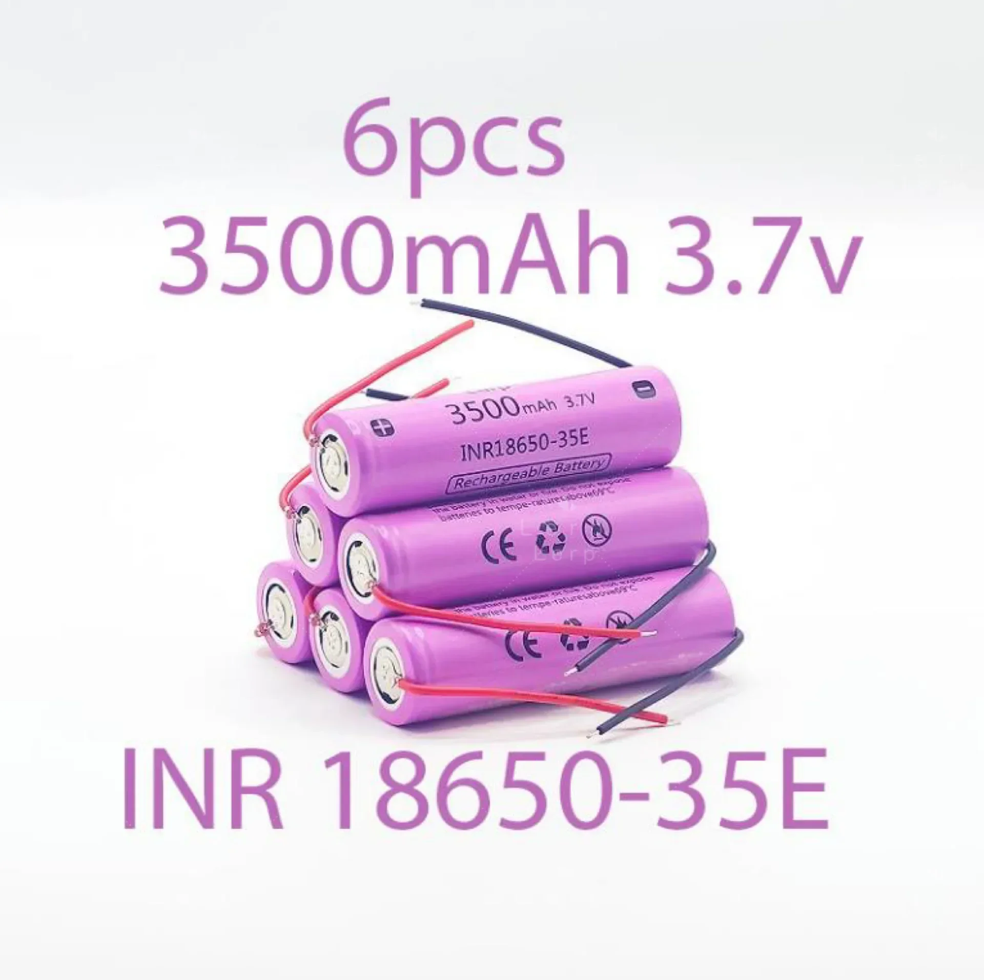 리튬 이온 충전식 배터리, 100% 정품, 186503500mAh, 25A, 방전 INR186503500 mAh, 3.7V