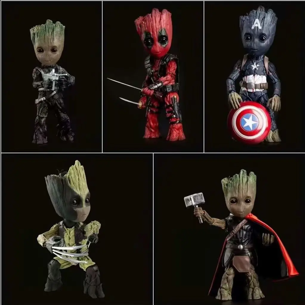 

Новый хит продаж, высокое качество, Groot Tree Man, портативная галактика, 3groot, совместная мобильная модель, игрушка, периферия, подарок-сюрприз