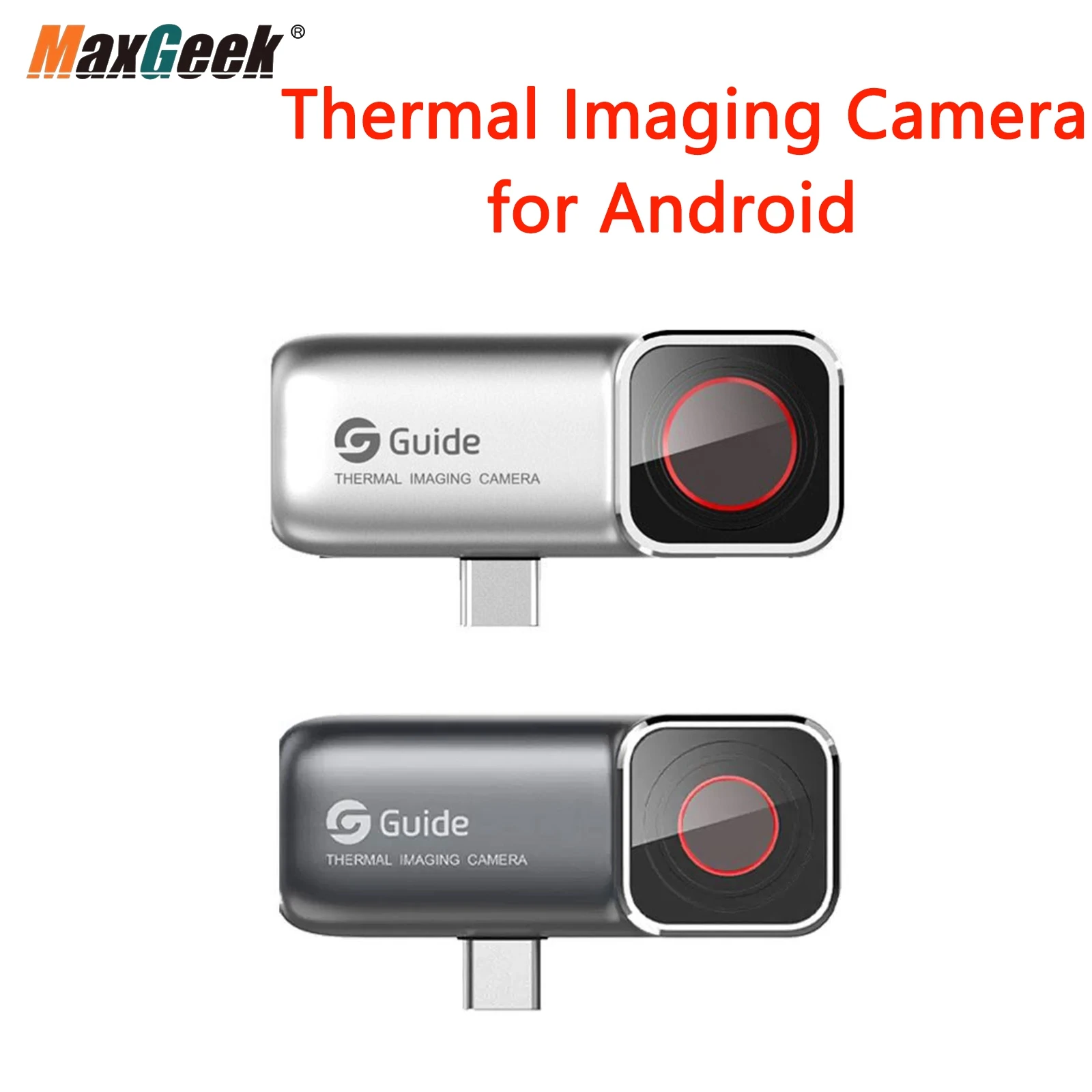 

Maxgeek Guide Mobir 2S Silver 256x192 Mobile Phone Thermal Imaging Camera 100M+ Night Vision for Android