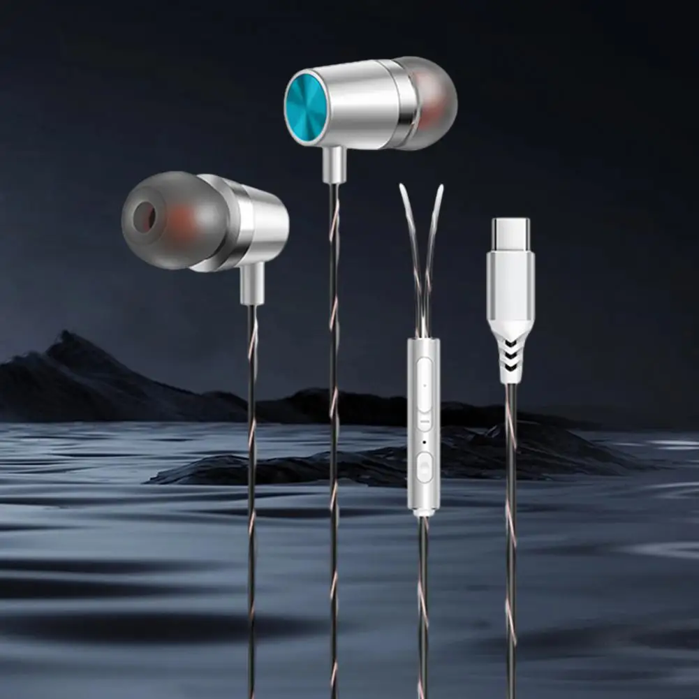 Dynamic Sound Earphones Music Enjoyment Earphones Premium Wired Earphones with Heavy Hifi Stereo Sound Built-in for Enhanced