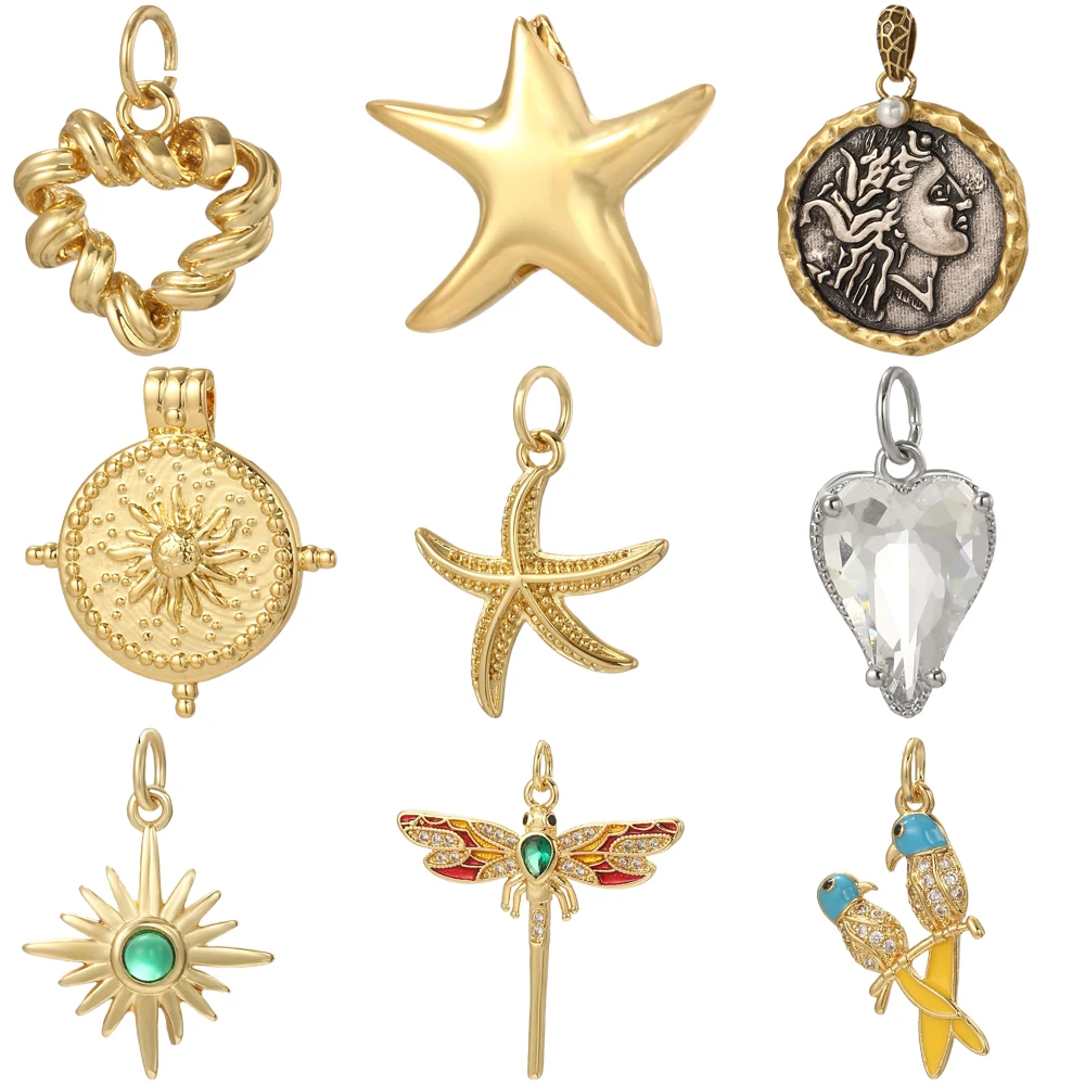 Niedliche Herz oder Schmuck herstellung liefert Goldfarbe Tiere dijes diy Ohrringe Armband Halskette Zubehör aus gezeichnete Qualität