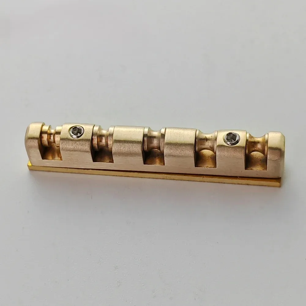 Height Adjustable 45mm Brass Roller Guitar Nut Replacement for 5 String Bass