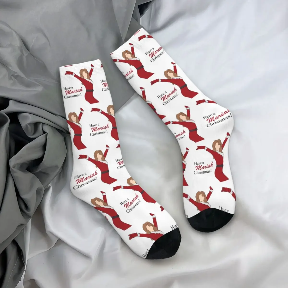 Have A Mariah Christmas Socks Harajuku Super Soft Stockings All Season Long Socks Accessories for Man's Woman's Birthday Present