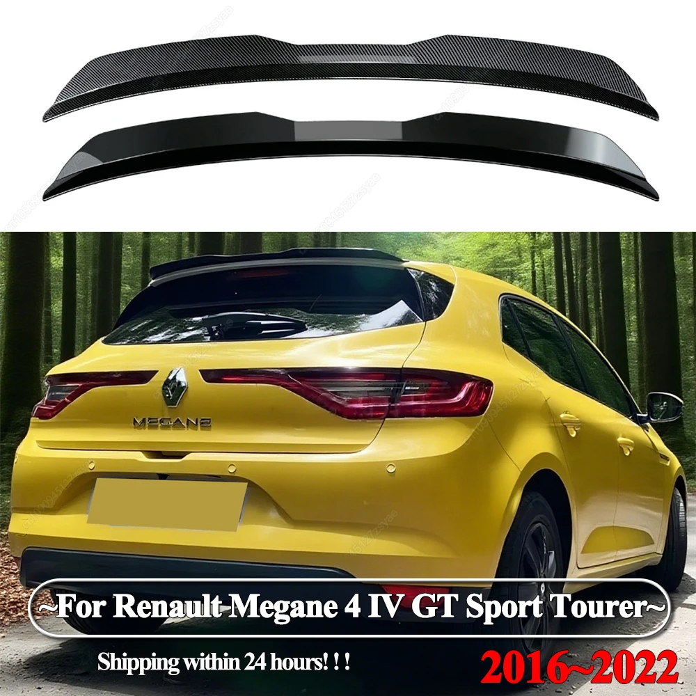 Автомобильный задний спойлер на крышу, крыло для Renault Megane 4 IV GT Sport Tourer 2016-2022, хэтчбек, ABS, глянцевый черный Bodykits, тюнинг