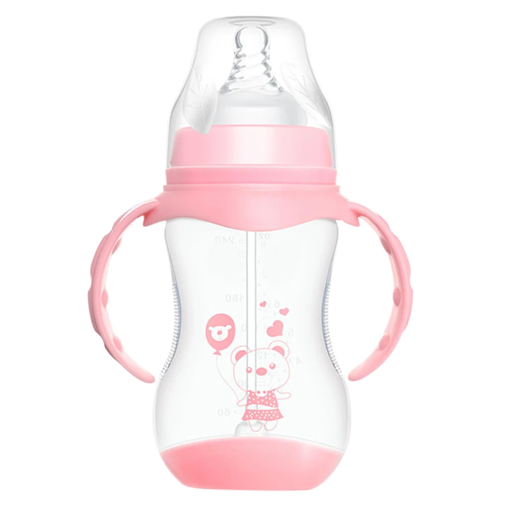 

Temperature Sensitive Color Changing Baby Milk Bottle 240ml PP Newborn Toddler Water Cup Portable Home Feeding