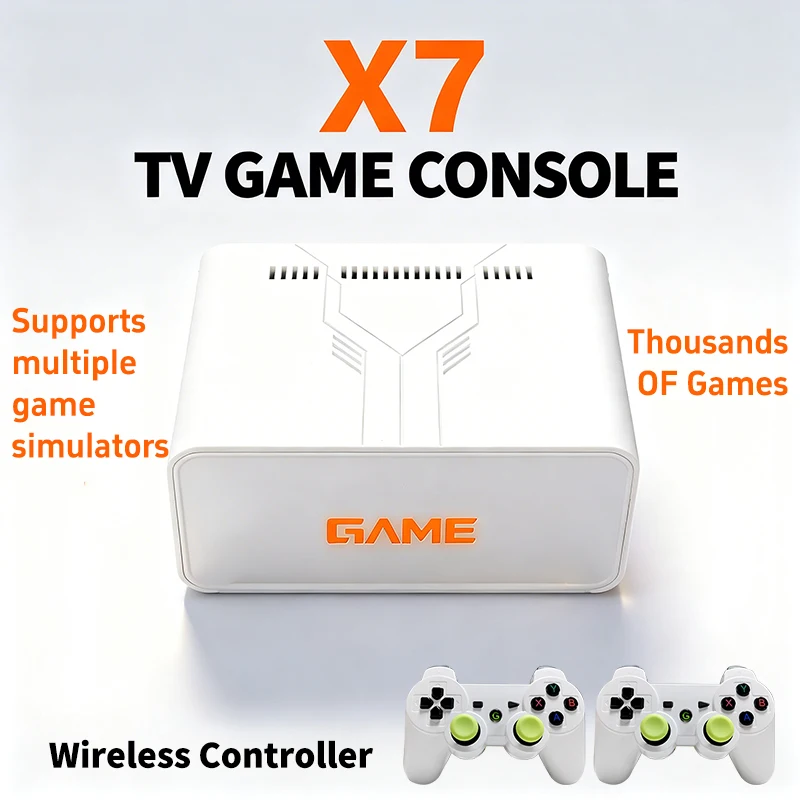 2026 New Coopreme Y7 X7 128G  Linux System 4K Video Game Console TV Box Wireless Controller Retro Game 10000+ Support PSP view 5