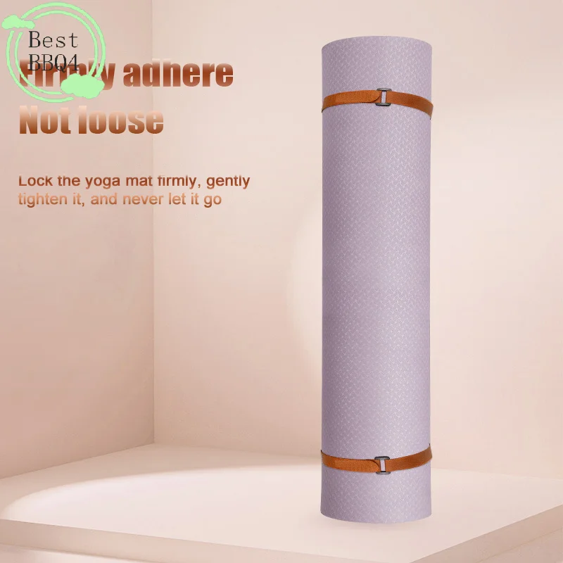 (BBQ4)Adjustable Yoga Mat Strap With Fastener, Non-Slip Exercise Accessories Storage Cord, Durable Stretch Bungee Tie Hook Loop