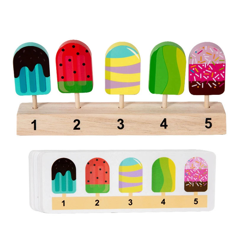 Crianças forma cor classificação jogo de tabuleiro brinquedos de madeira frutas doces sorvete jogo correspondência pensamento lógico treinamento fingir brinquedos de comida