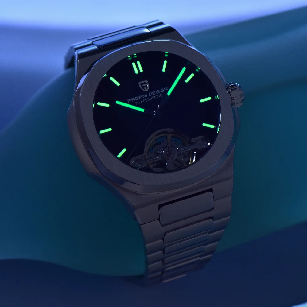 Men's Luxury Automatic Mechanical Tourbillon Watch, Waterproof