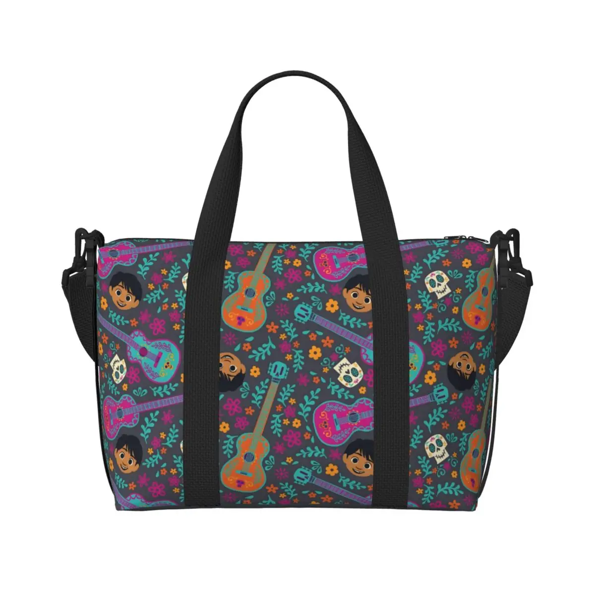 

Custom Large Coco Tote Bag for Women Comedy Animation Shoulder Shopper Gym Beach Travel Bag