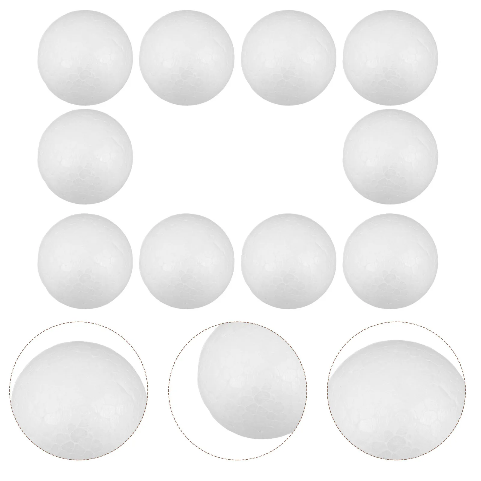 

10Pcs Xmas Craft Balls Solid Polystyrene Spheres White 4cm Diameter DIY Christmas Tree Decorations Party Snow Balls
