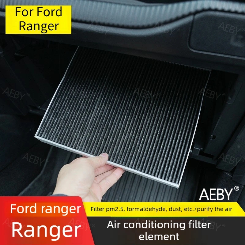 For Ford Ranger Everest 2022-2026 air filter activated carbon,dust-proof,Remove dust and odor,Car interior accessories