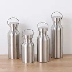 Stainless Steel Bicycle Water Bottle Sports Fitness Single Walled Insulated Metal Flask Bicycle Water Bottles