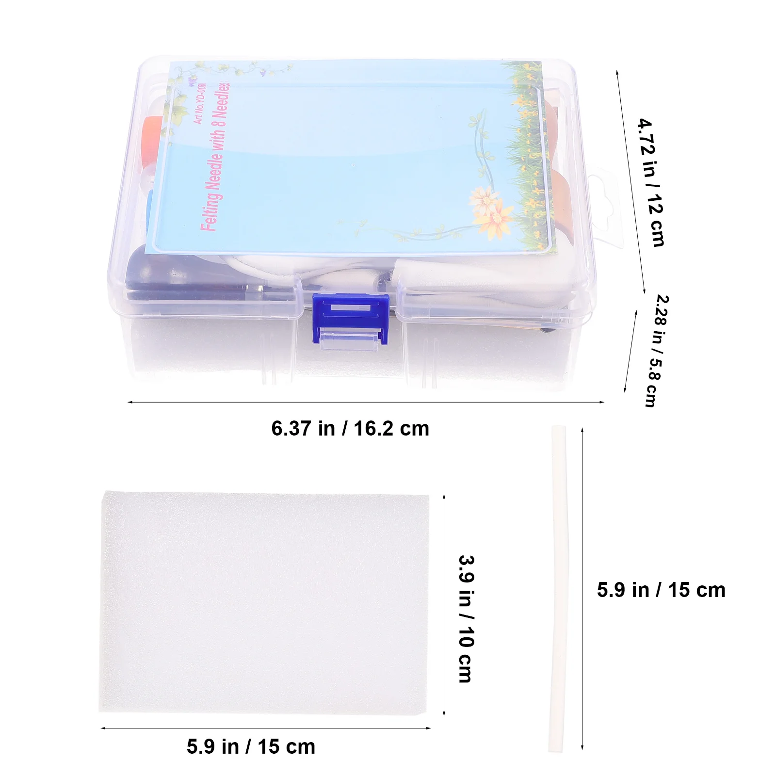 

1Set Needle Felting Kit Wool Felt DIY Set Felting Needles Punch Needles Complete Tools for Handcraft Embroidery Art